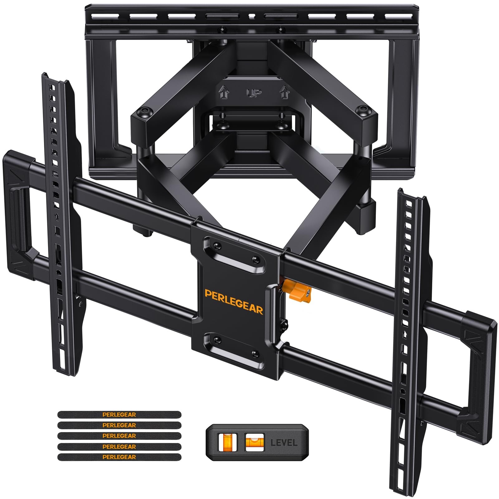 Perlegear Full Motion TV Wall Mount for 42-90 Inch Heavy Duty Swivel Tilt PGLF8
