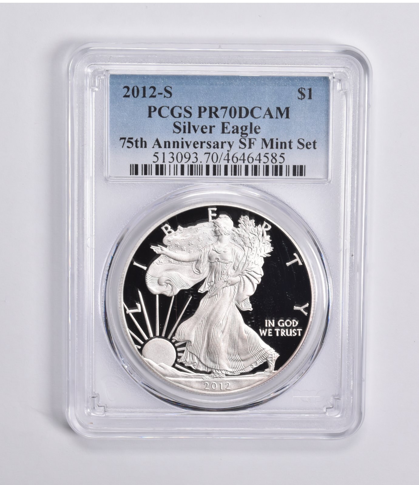 2012-S American Silver Eagle 75th Anniversary SF Mint Set PR70 DCAM PCGS 2012-S American Silver Eagle 75th Anniversary SF Mint Set PR70 DCAM PCGS