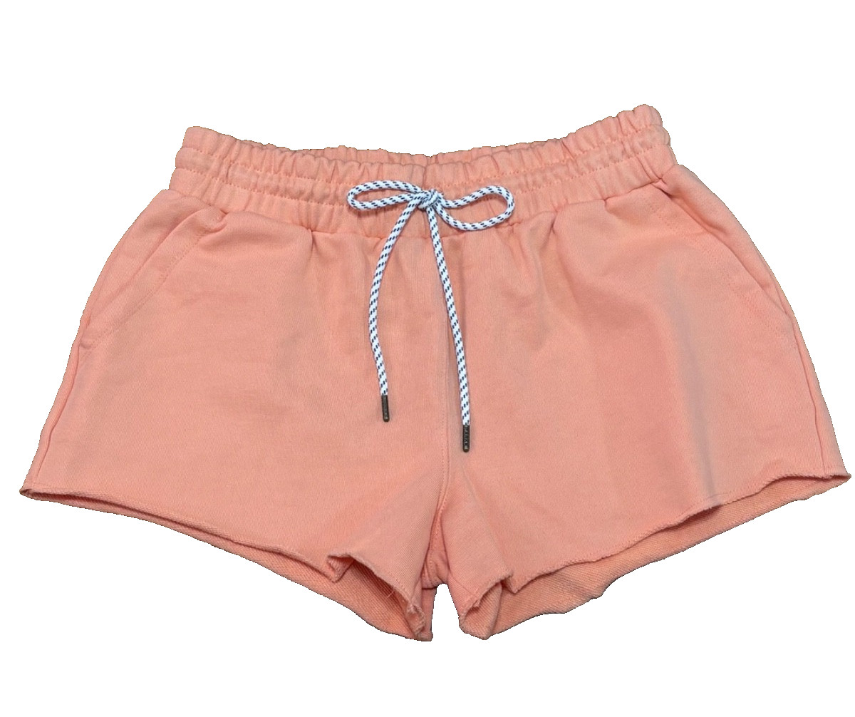 PARKE + Target Women\'s Peach Orange Drawstring Fleece Sweat Shorts Sz Small NWOT