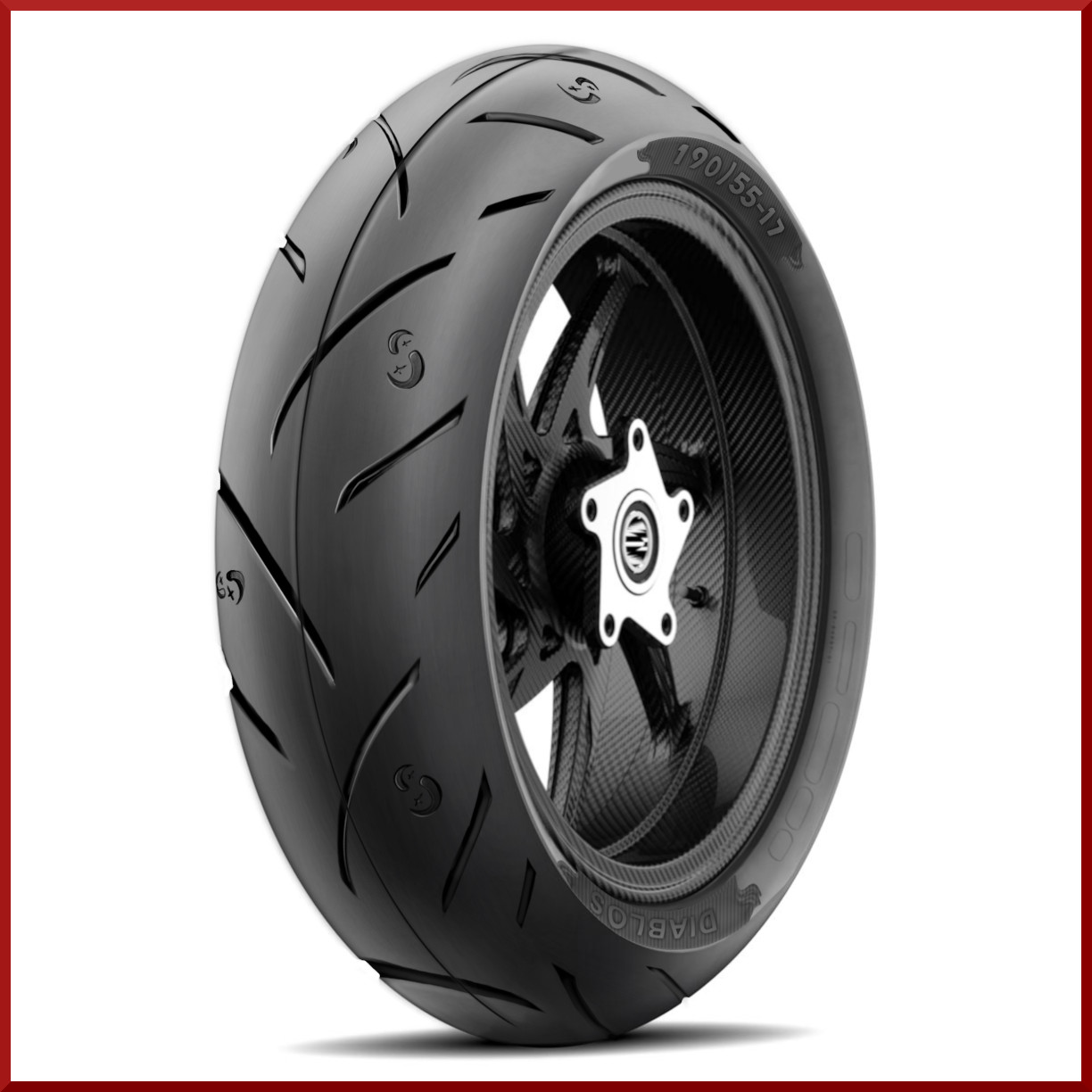 Roadmax Rear 190/55-17 (75H) Motorcycle Tire for Honda Suzuki Yamaha Harley etc