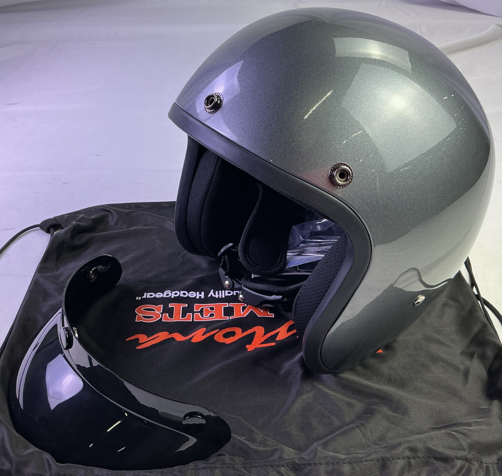 Daytona Unisex D.O.T. Daytona Cruiser Motorcycle Helmet-Gun Metal Grey-XS