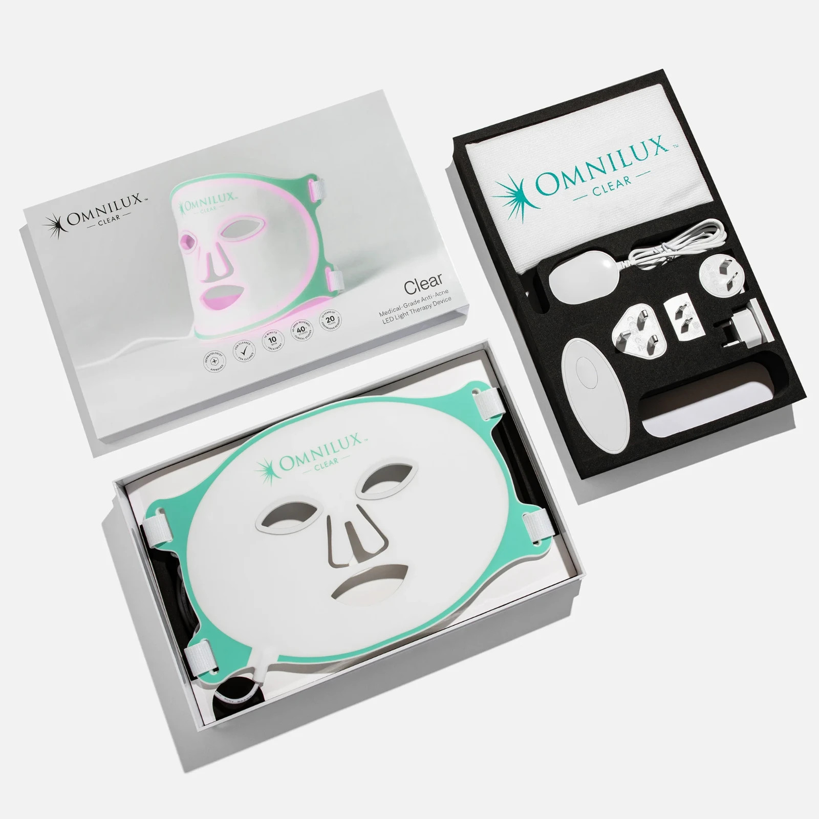 Omnilux Clear - Anti-Acne Light Therapy Mask - open box