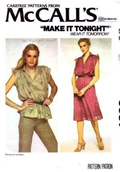 McCall\'s Sewing Pattern 6637 Misses Dress or Top Size Small McCall\'s Sewing Pattern 6637 Misses Dress or Top Size Small