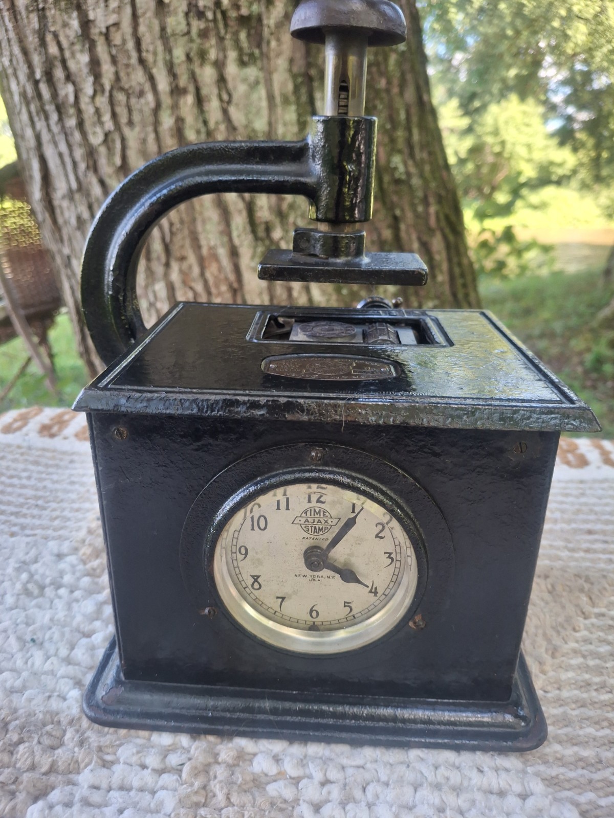 Ajax Time Stamp Machine Late 19th Century Early 20th. Works. Ajax Time Stamp Machine Late 19th Century Early 20th. Works.