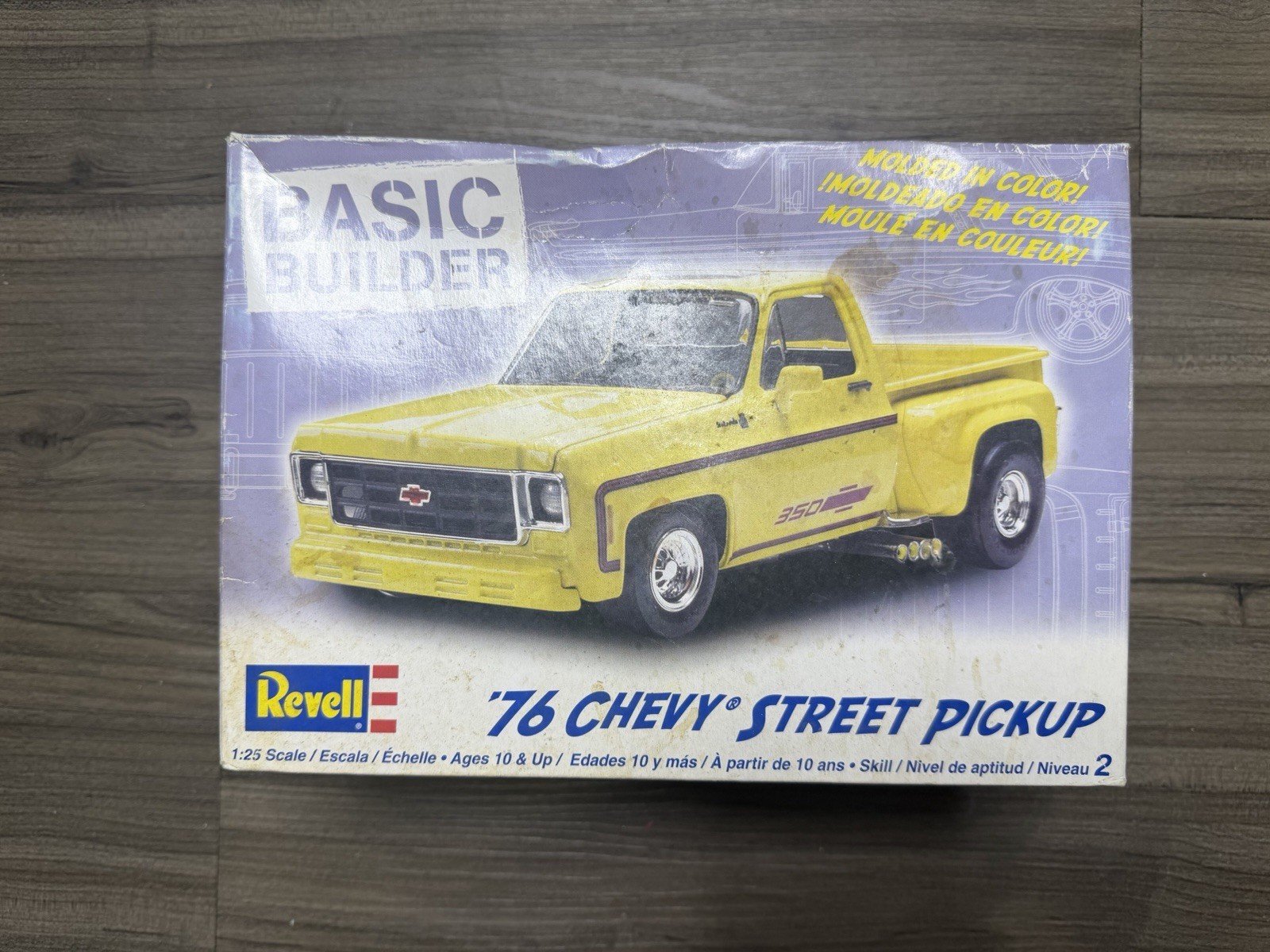 Built Vintage Revell \'76 Chevy Street Pickup 1/25 Model Kit Assembled Purple Box