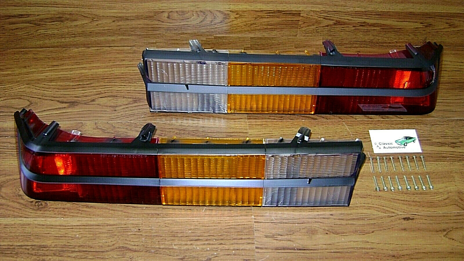 1978-81 Z28 Camaro Tail Light Lamp Lens Pair Black Trim 78 79 80 81 OER IN STOCK