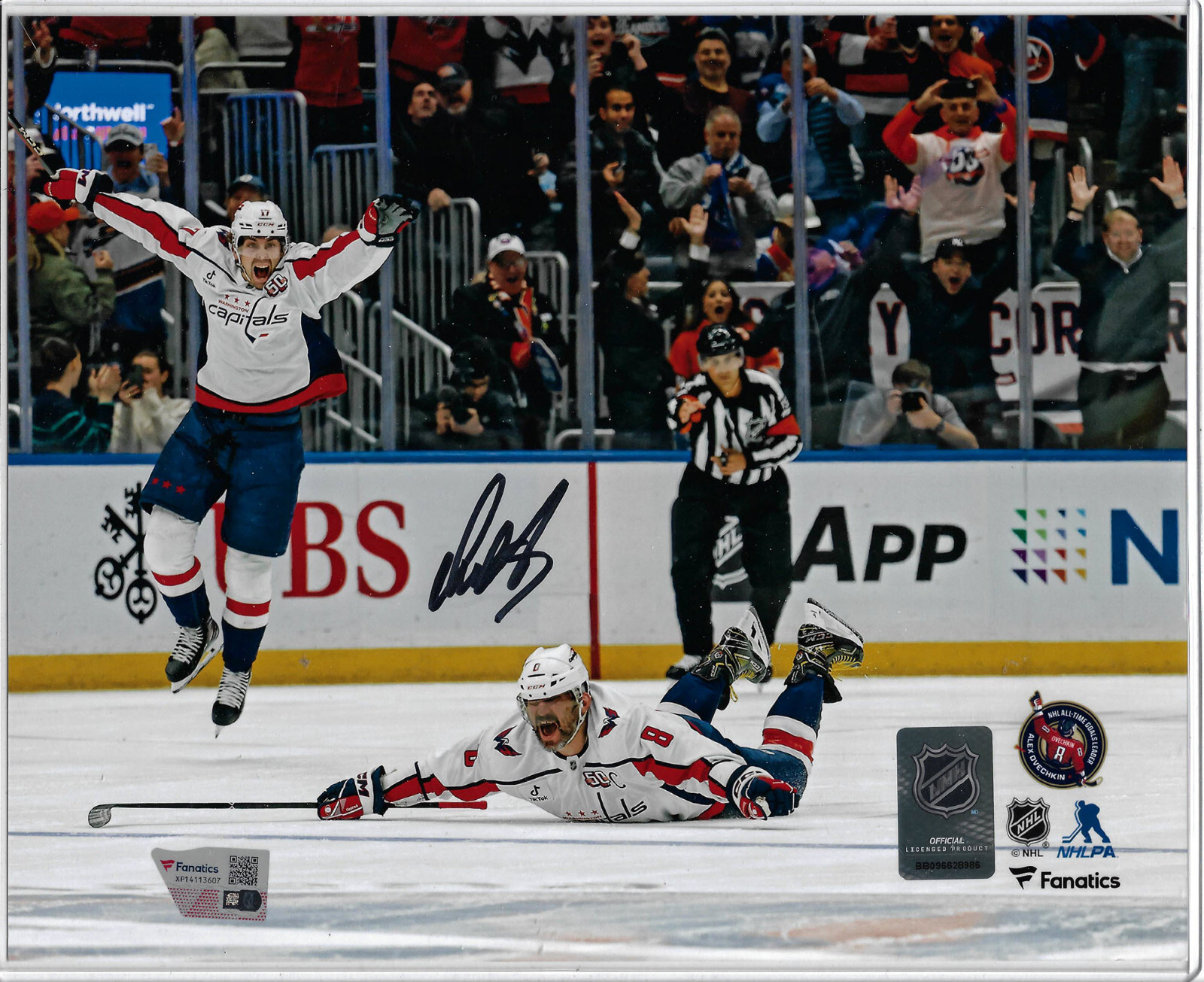 Alexander Ovechkin Autographed 16 x 20 895th Goal Celebration Photograph Fanatic