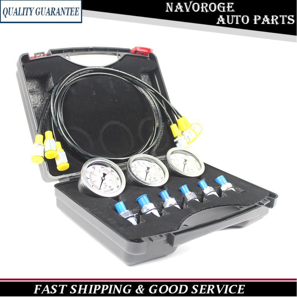 Hydraulic Pressure Test Kit 6 Couplings 3 Gauges 10Mpa/25Mpa/40Mpa For Excavator
