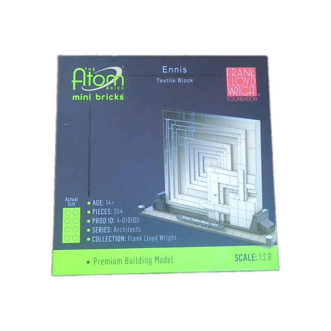 Ennis Textile Block Premium Building Model Kit Frank Lloyd Wright Atom Brick Ennis Textile Block Premium Building Model Kit Frank Lloyd Wright Atom Brick
