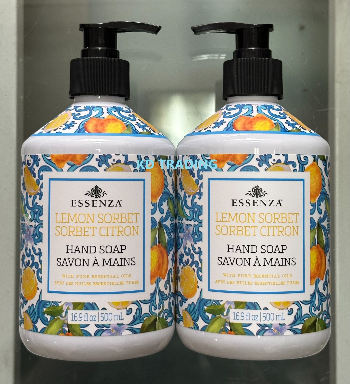 (2-Pack) ESSENZA™ ~ LEMON SORBET Citron Essential Oil Cleansing HAND SOAP Wash (2-Pack) ESSENZA™ ~ LEMON SORBET Citron Essential Oil Cleansing HAND SOAP Wash