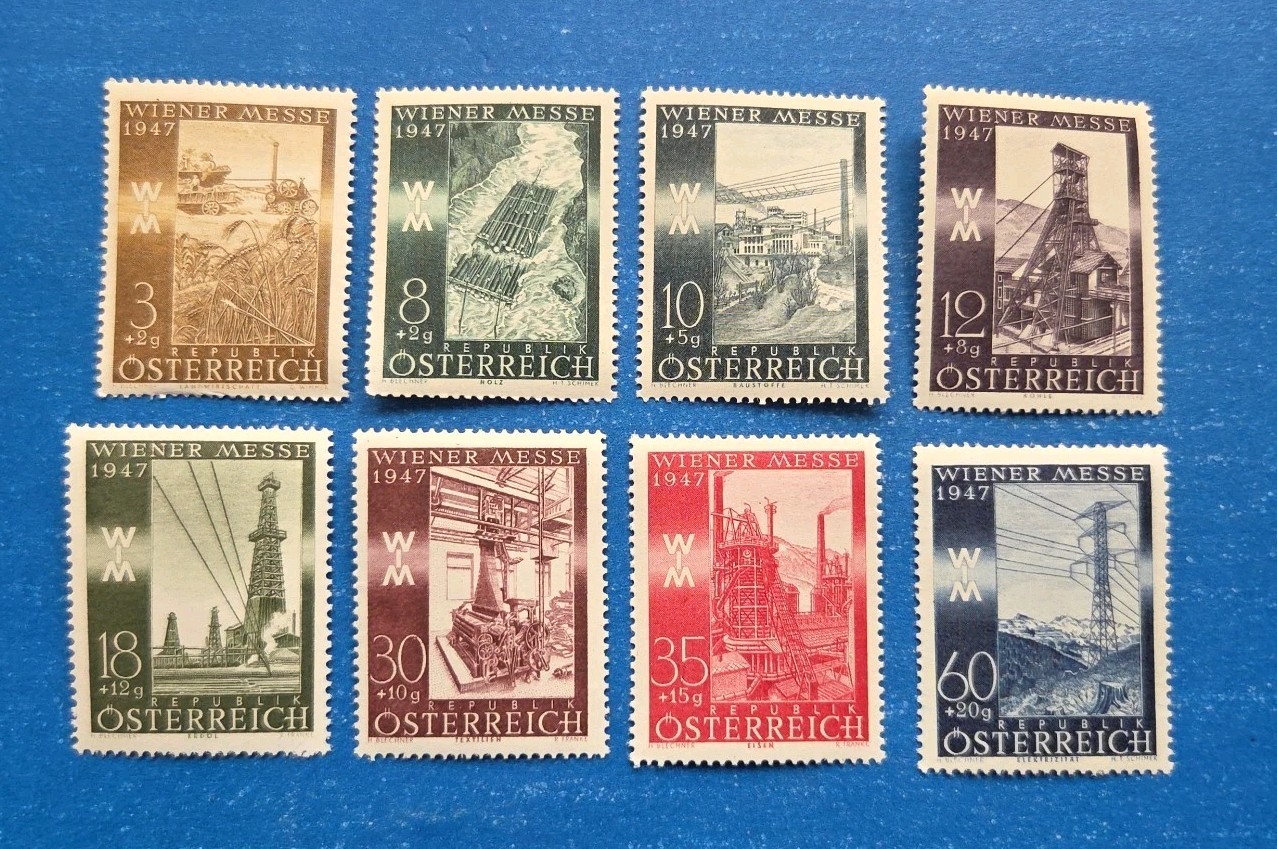 Austria Stamps, Scott B199-B206 Complete Set MNH Austria Stamps, Scott B199-B206 Complete Set MNH