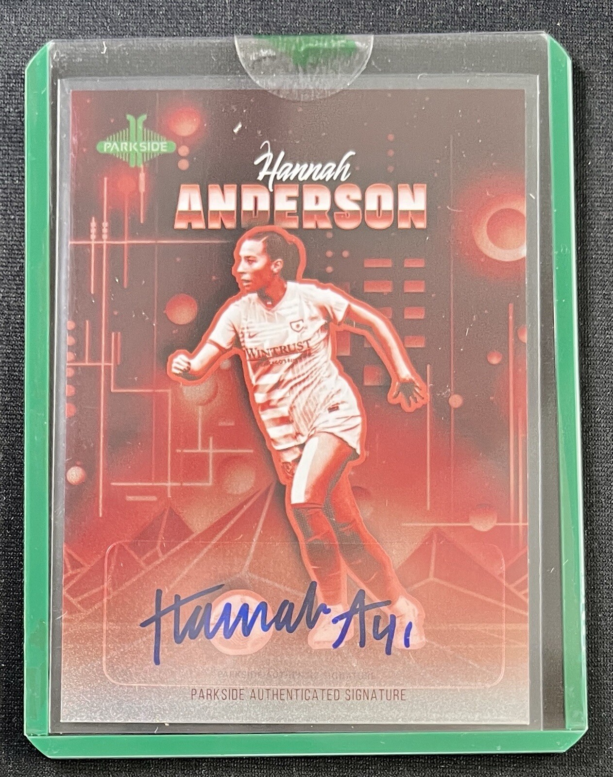 Hannah Anderson 2024 Parkside NWSL RETRO SIGNATURE AUTO RED PARALLEL Rookie /10