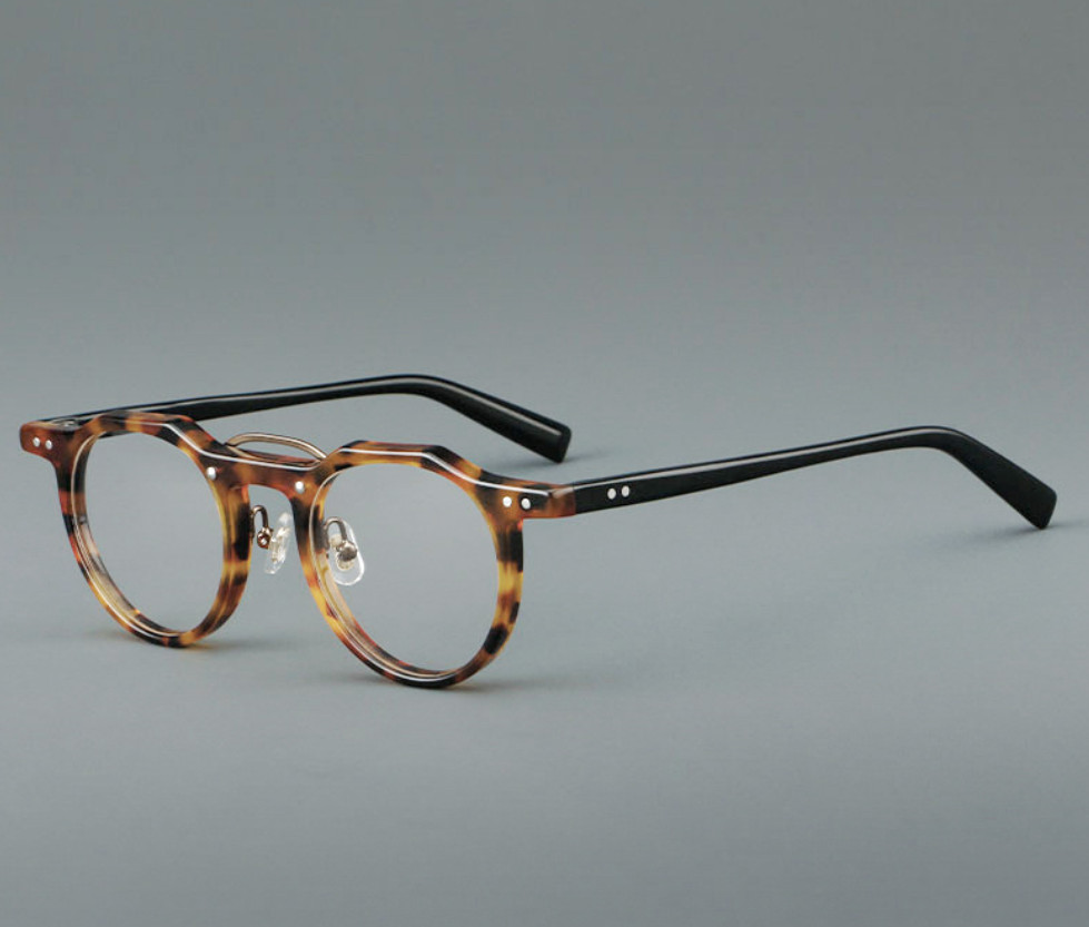 Luxury Japanese Round Full Rim Acetate Retro Antique Eyeglass Frame Men Women Luxury Japanese Round Full Rim Acetate Retro Antique Eyeglass Frame Men Women