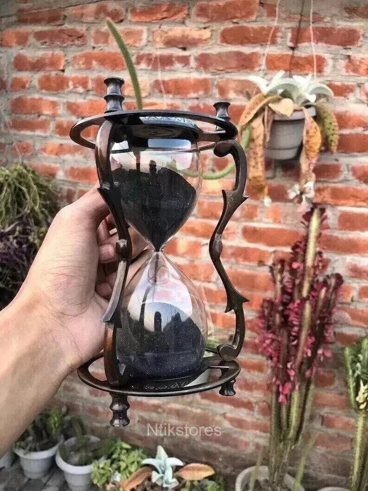 Sand Timer Hourglass Brass Nautical Maritime Hour Glass Vintage Sand Clock Gift Sand Timer Hourglass Brass Nautical Maritime Hour Glass Vintage Sand Clock Gift