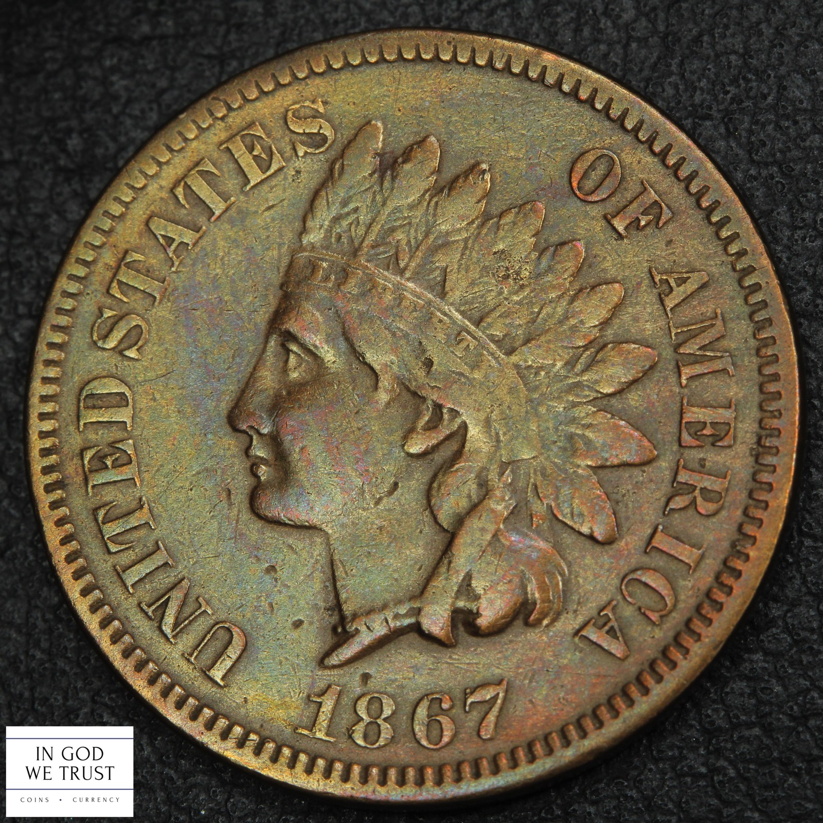 1867 Indian Head Copper Cent 1C 1867 Indian Head Copper Cent 1C