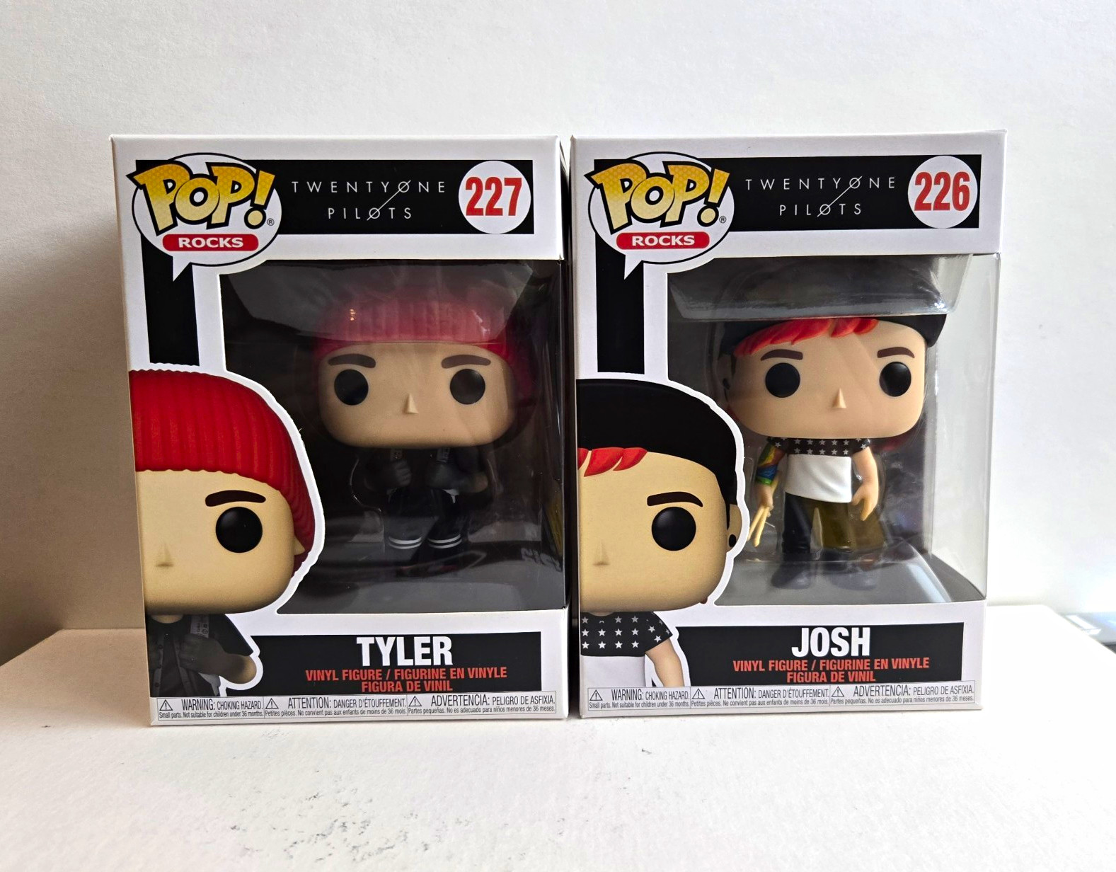 Funko Pop Rocks Twenty One Pilots Josh #226 & Tyler #227 2-Pack Unopened Funko Pop Rocks Twenty One Pilots Josh #226 & Tyler #227 2-Pack Unopened