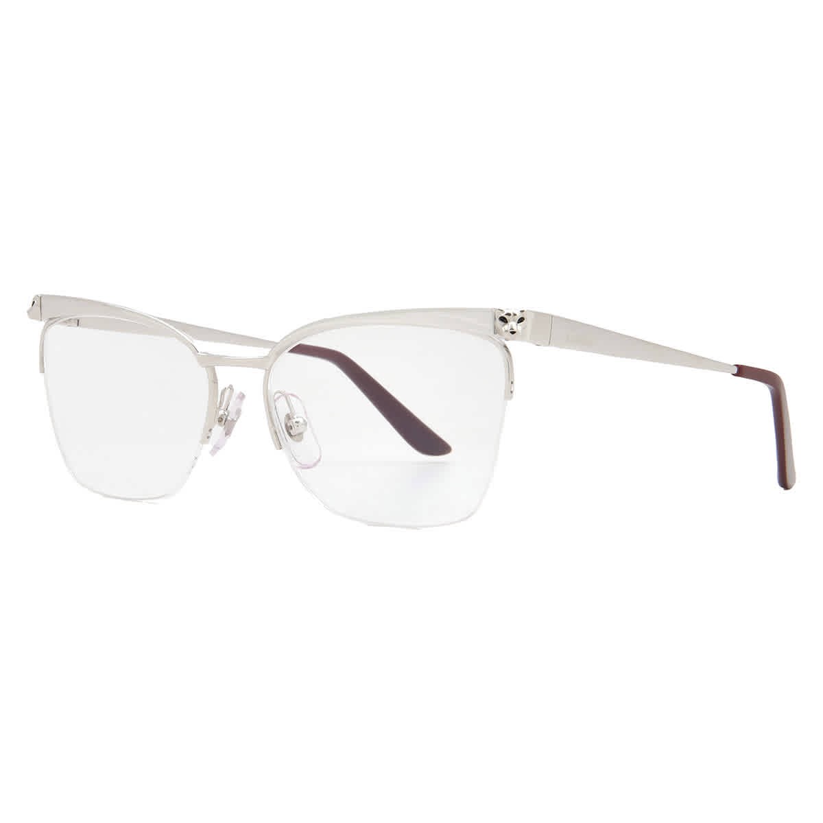 Cartier Demo Cat Eye Ladies Eyeglasses CT0125O 003 54 CT0125O 003 54