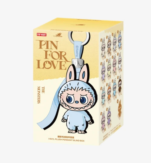 PopMart Labubu V4 The Monsters Pin for Love Series Plush Pendant (A-Z, &SECRET)