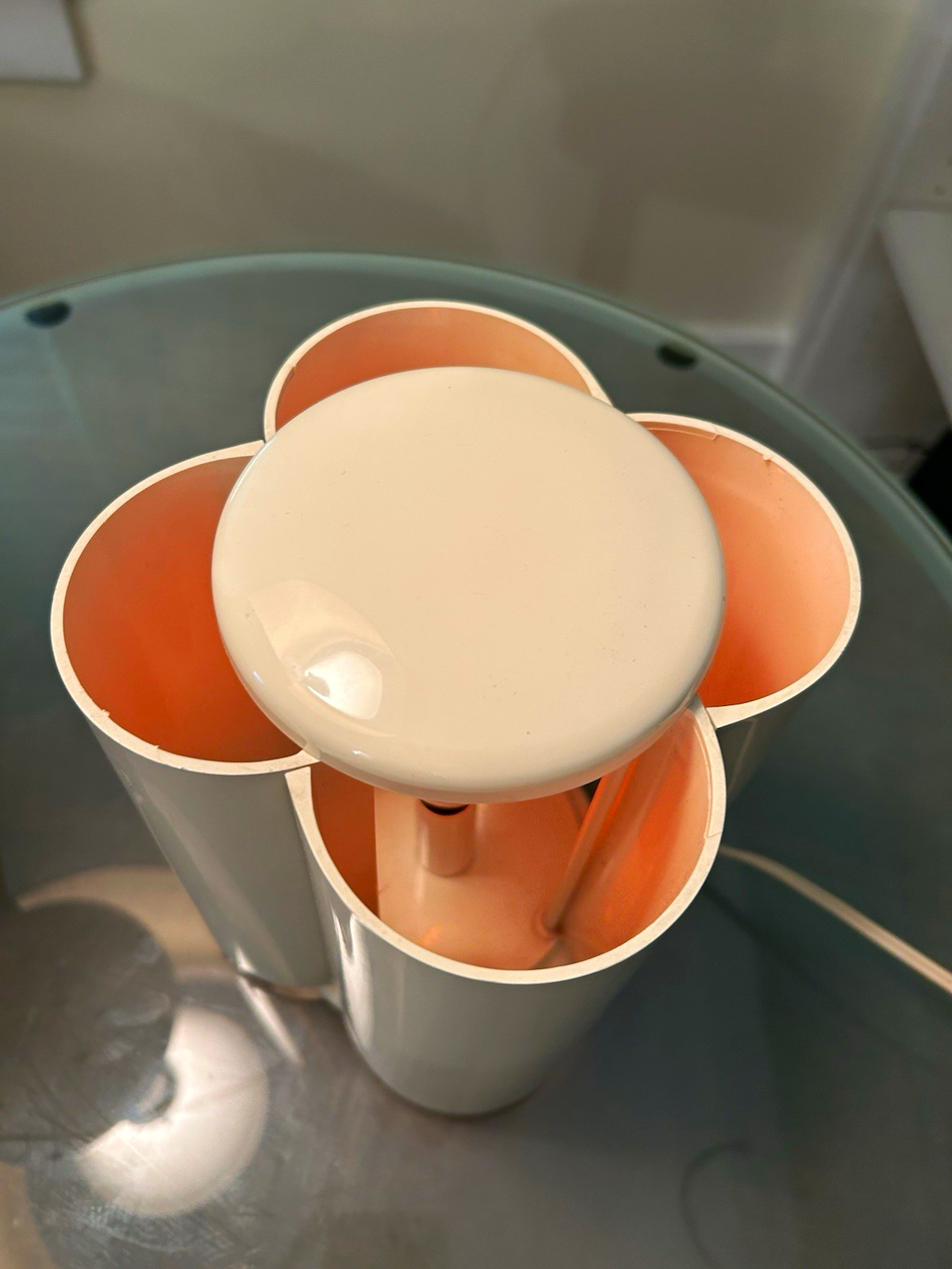 Italian MCM Orange Table Lamp By The Studio D.A. Lamperti Casati/Ponzio vintage