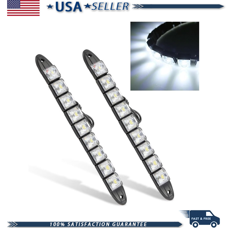 2PCS Daytime Running Strip Lights, Flexible Bright Spot Fog LampColor: White