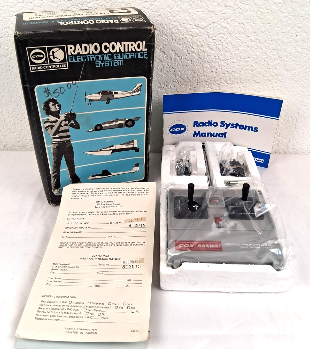 NOS VTG Radio Control Electronic Guidance System Cox Sanwa 2 Channel *READ* NOS VTG Radio Control Electronic Guidance System Cox Sanwa 2 Channel *READ*