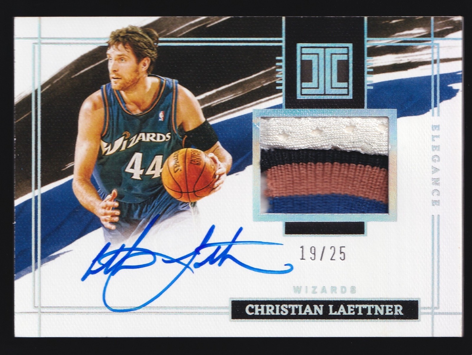 2021-22 Panini Impeccable Christian Laettner Game Used Jersey Patch Auto 19/25