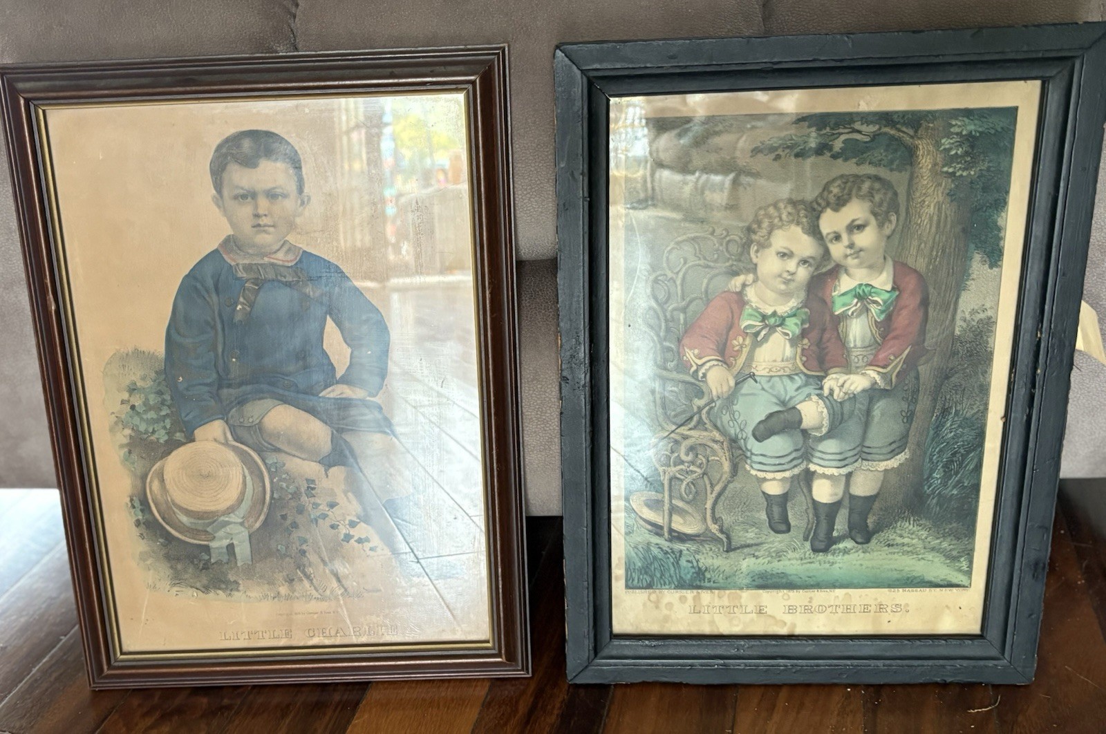 Antique Currier & Ives Original Lithographs Copyright 1874 & 1875. Set of 2. Antique Currier & Ives Original Lithographs Copyright 1874 & 1875. Set of 2.