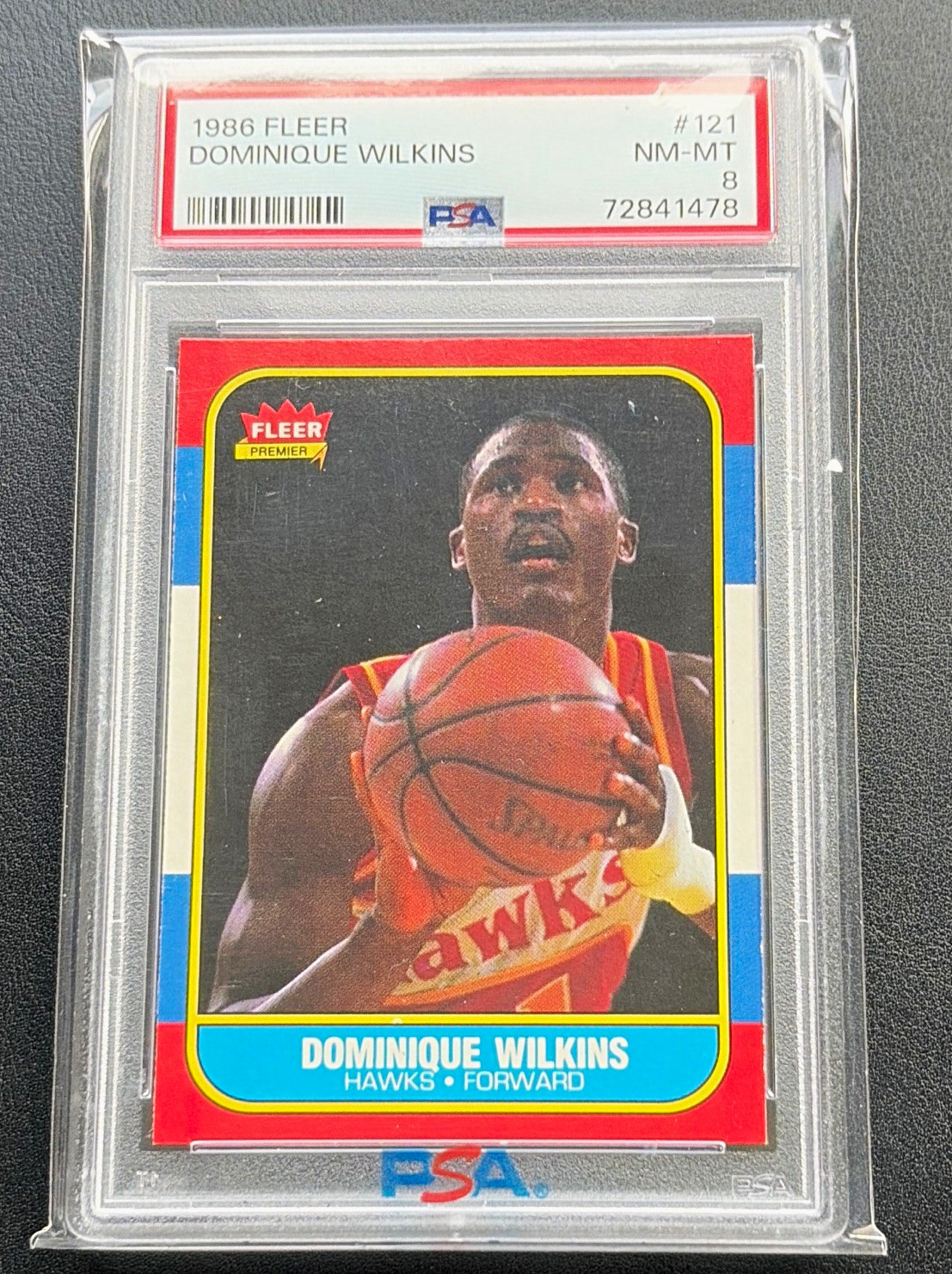 1986 Fleer Dominique Wilkins #121 Atlanta Hawks PSA Graded Basketball Card