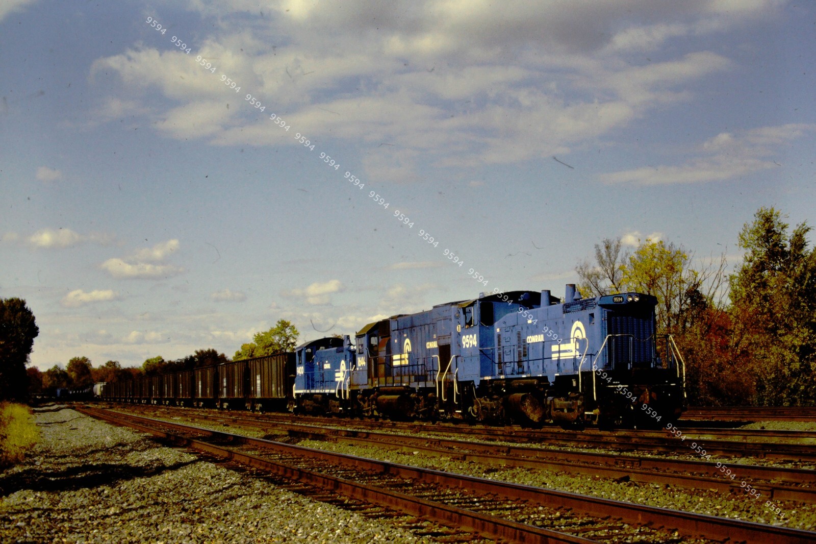 Original Conrail SW1500 9594 slide - Oct 1995