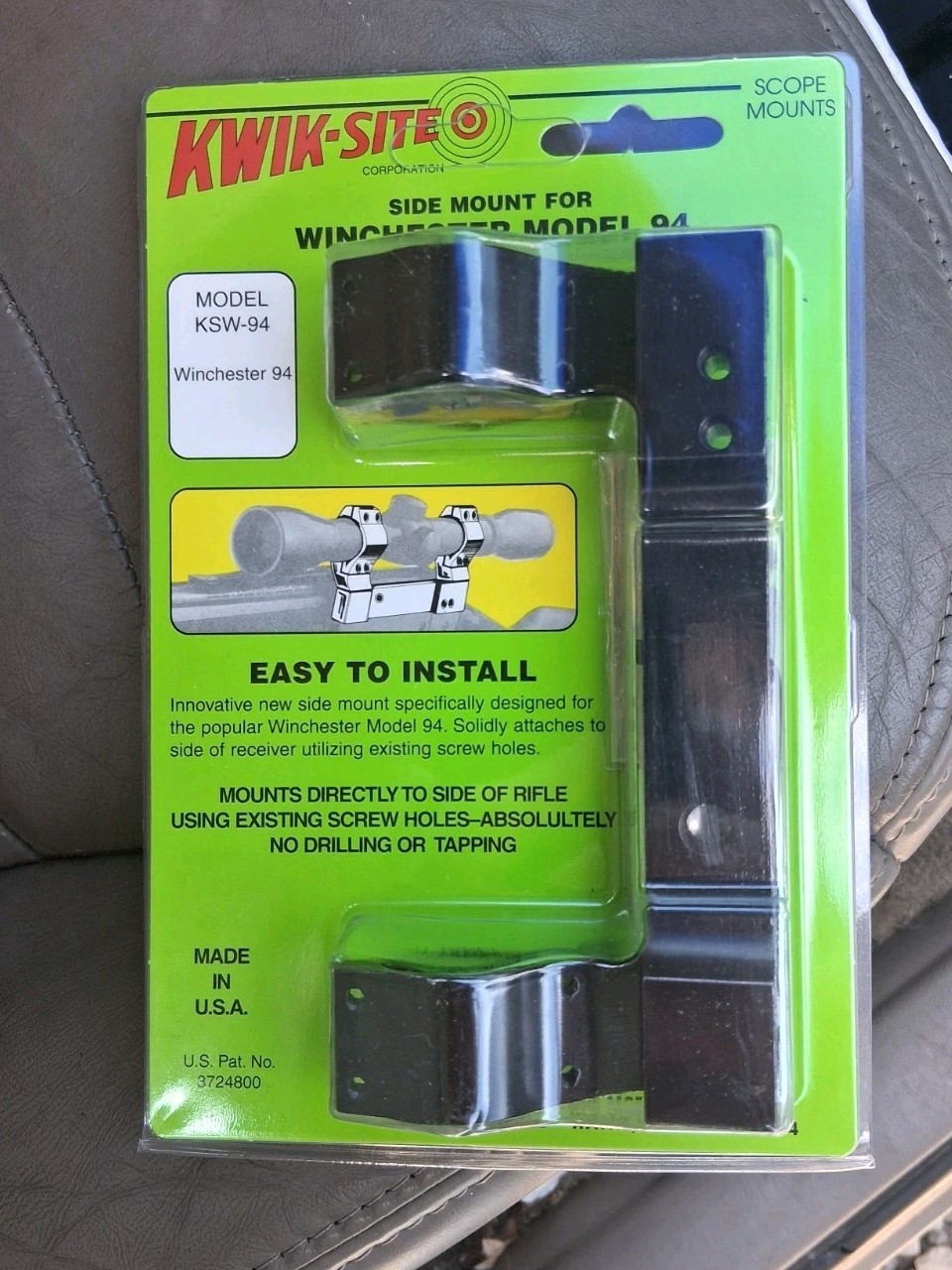 Kwik-Site See-thru Scope Mounts Winchester Model 94 KSW-94 Side Mount NOS