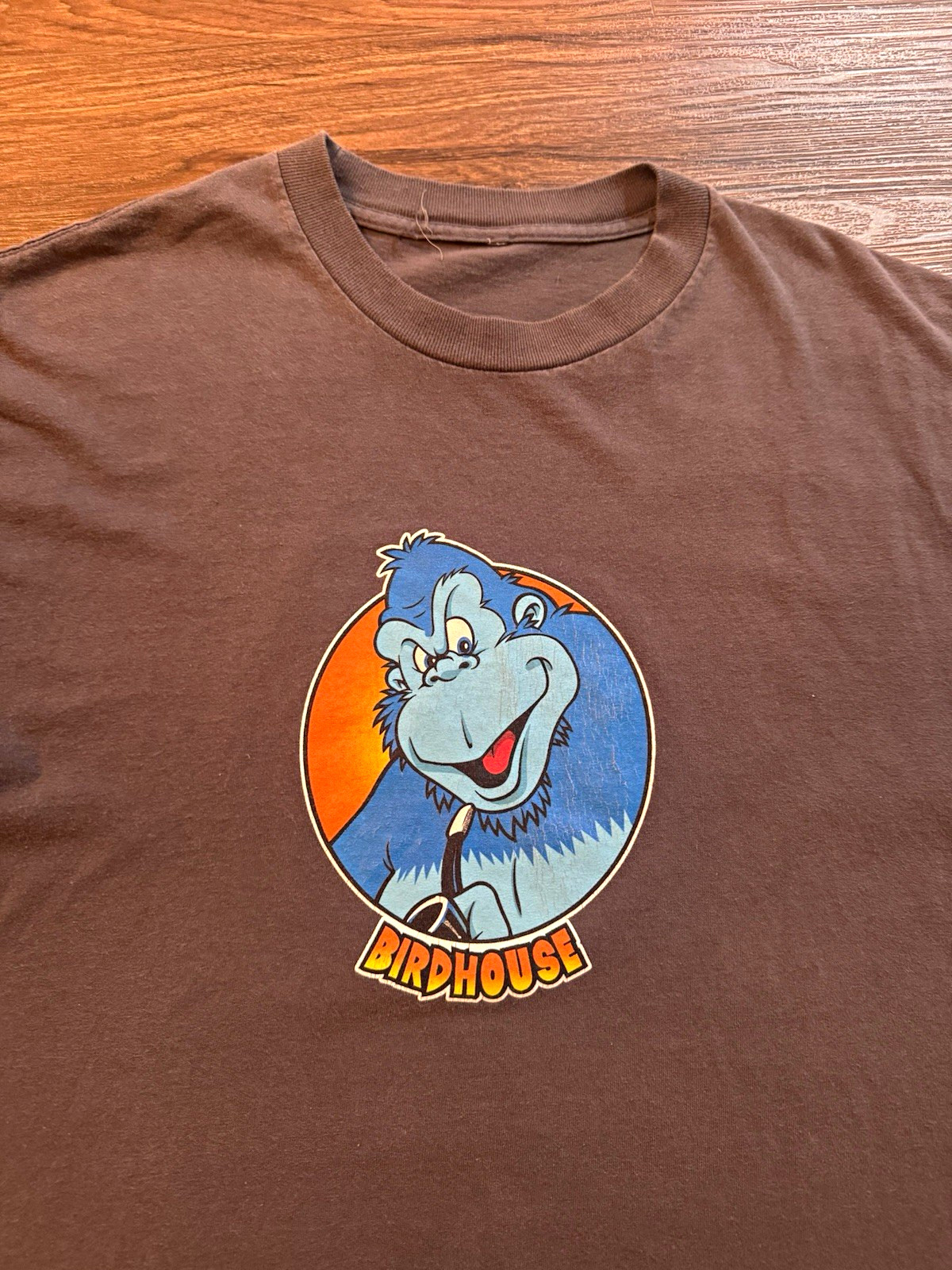 Vintage 2000’s Birdhouse Steve Berra Gorilla Grey T Shirt Size Large No Tag, Cut