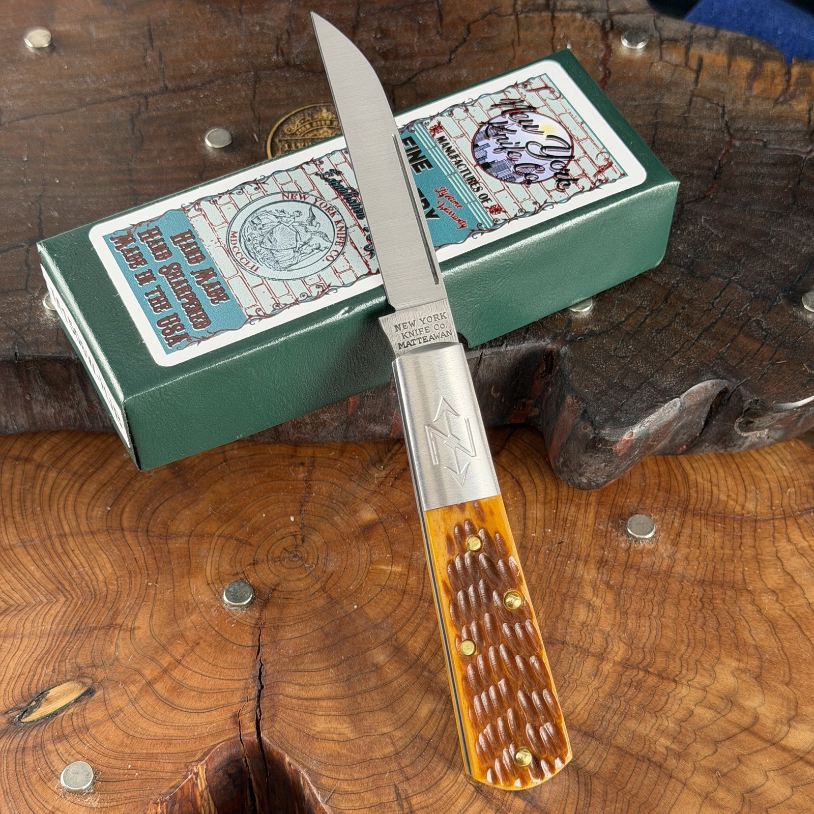 Cooper Cutlery New York Knife Co Honey Jigged Bone M1506W Cooper Cutlery New York Knife Co Honey Jigged Bone M1506W