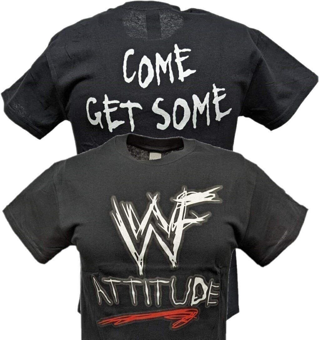 WWF Attitude Come Get Some Mens Black T-shirt