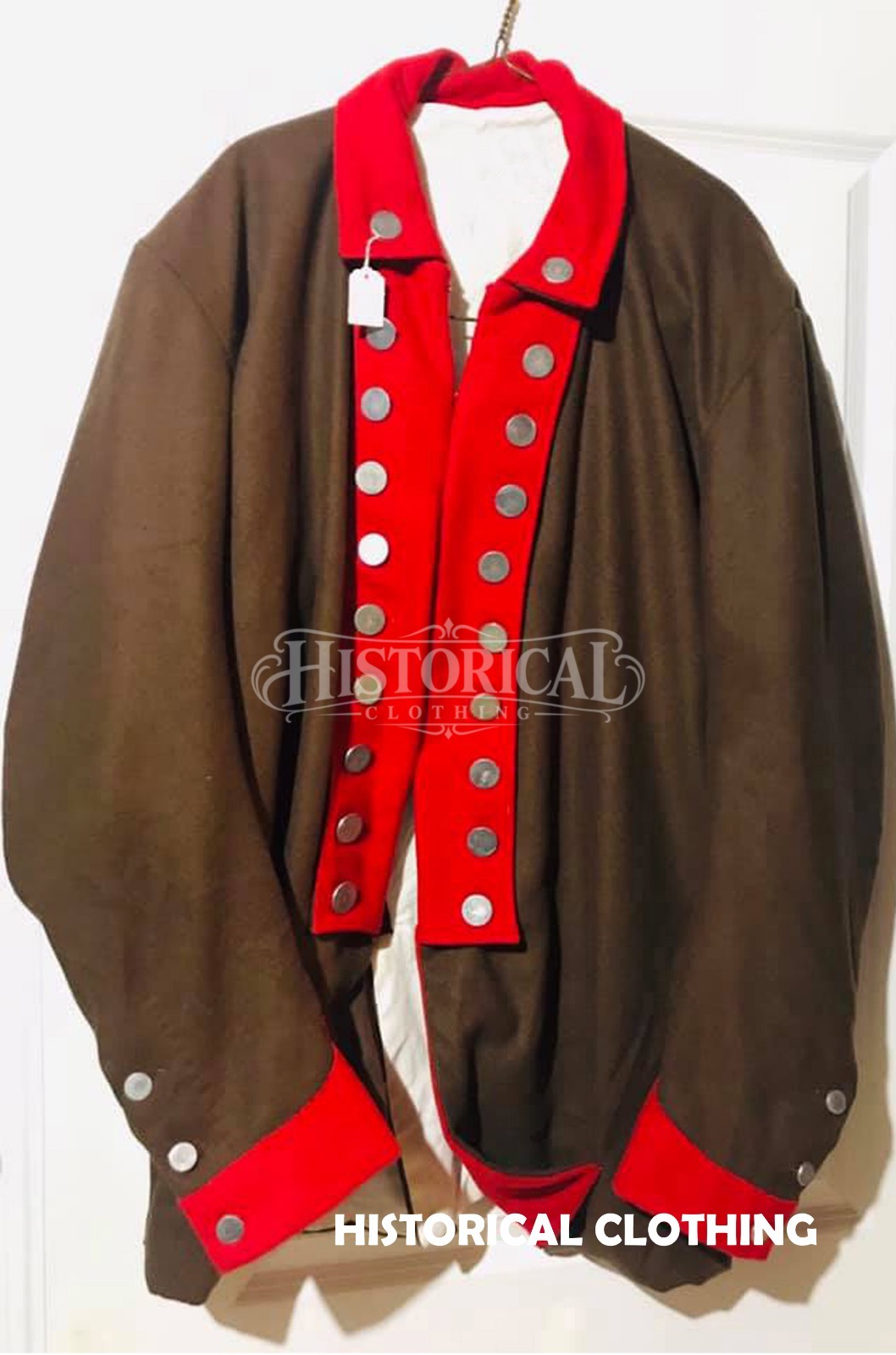 Revolutionary War 18th Century Regimental Coatee Pointed Cuffs Revolutionary War 18th Century Regimental Coatee Pointed Cuffs