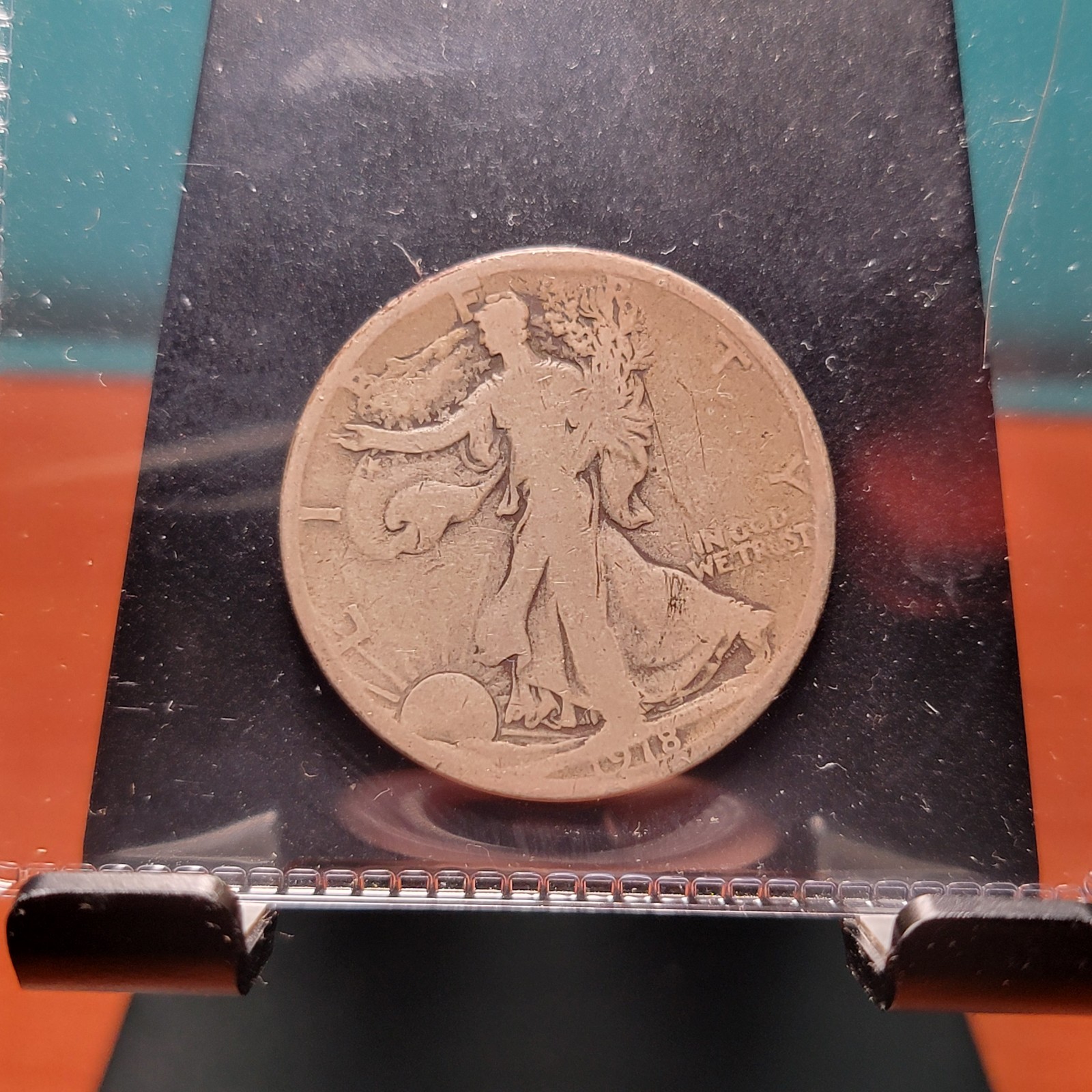 1918-D Early Date US Walking Liberty Half Dollar 90% Silver