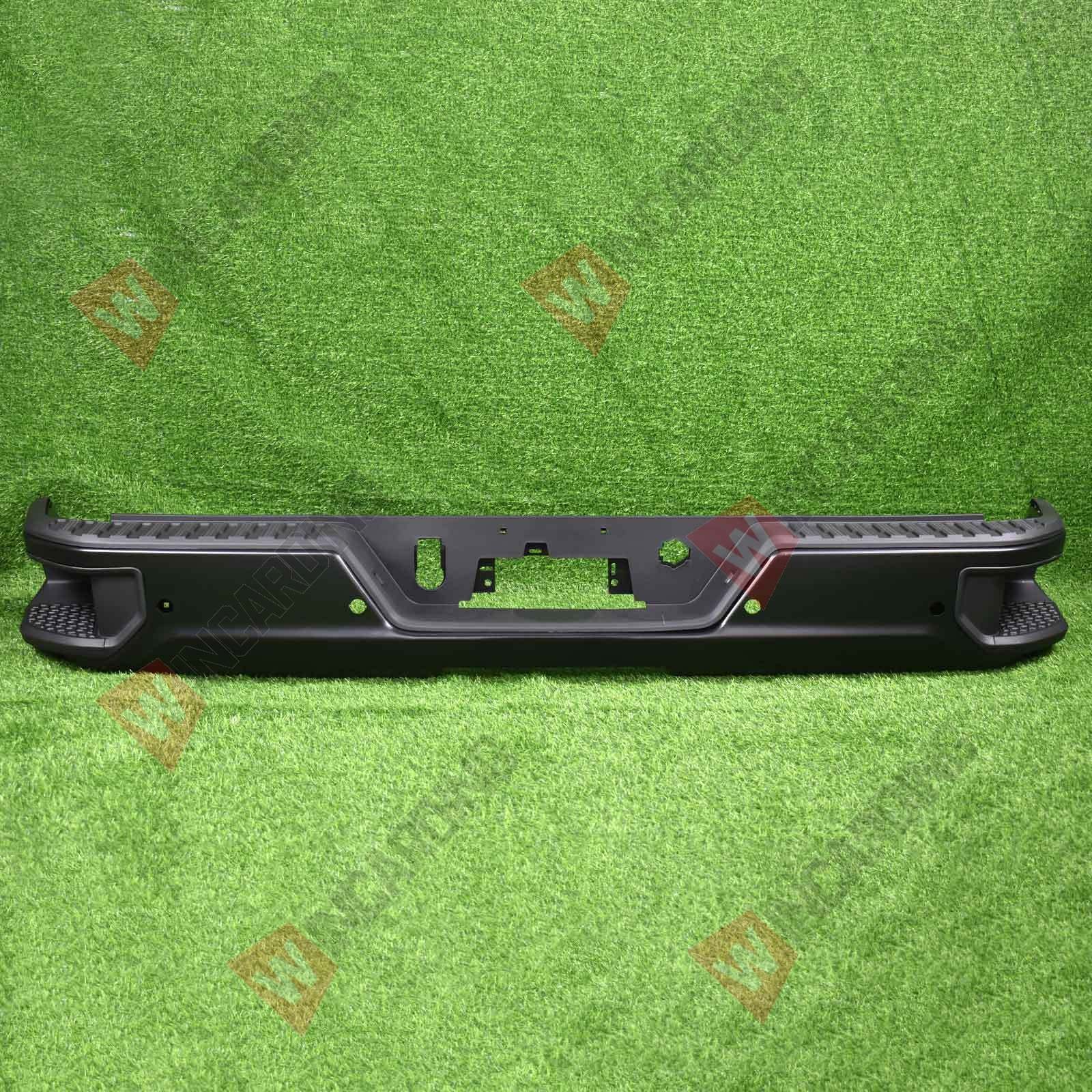 Black Complete Rear Bumper Assembly For 2020-2024 Sierra Silverado 2500 / 3500