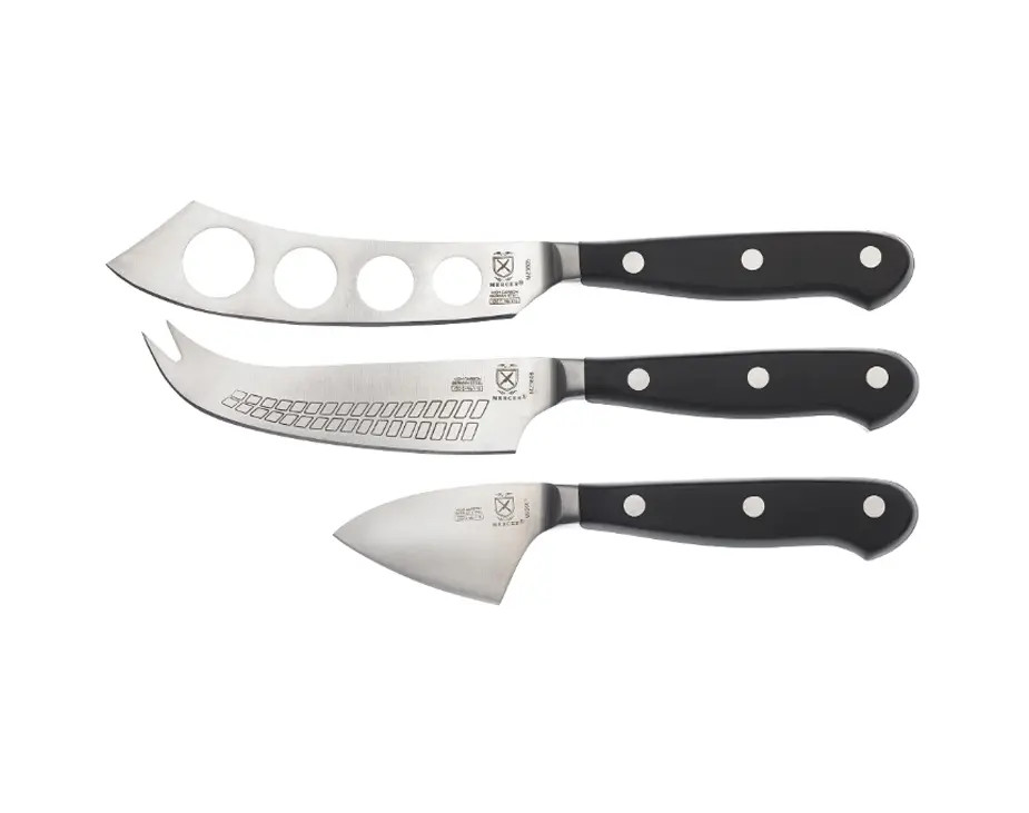 Mercer Culinary M23608 Renaissance 3 Piece Cheese Knife Set w/ POM Handle