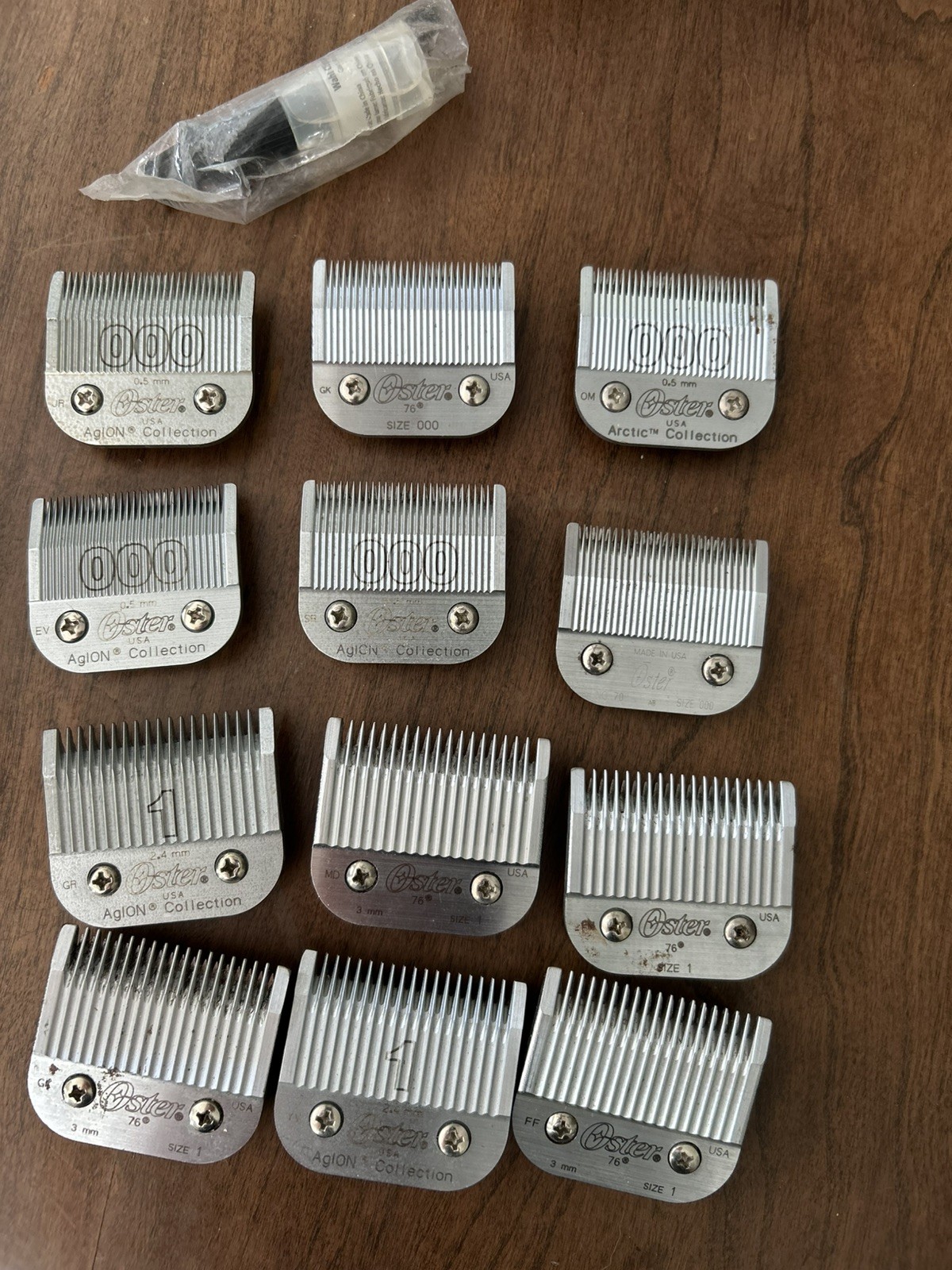 Lot of 12 Vintage Oster Detachable Blades 000, 1 Lot of 12 Vintage Oster Detachable Blades 000, 1