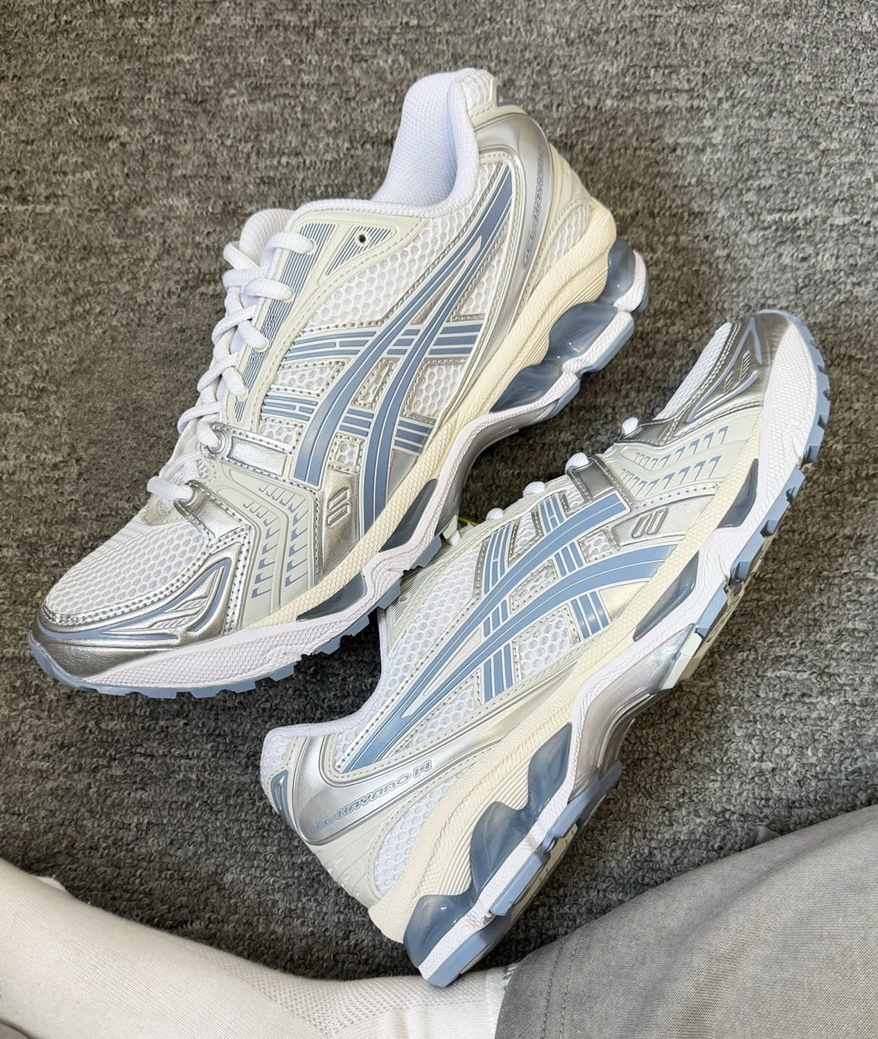 1203A537-115 ASICS Gel Kayano 14 'White Light Navy'|Cushioned Men's 🔷