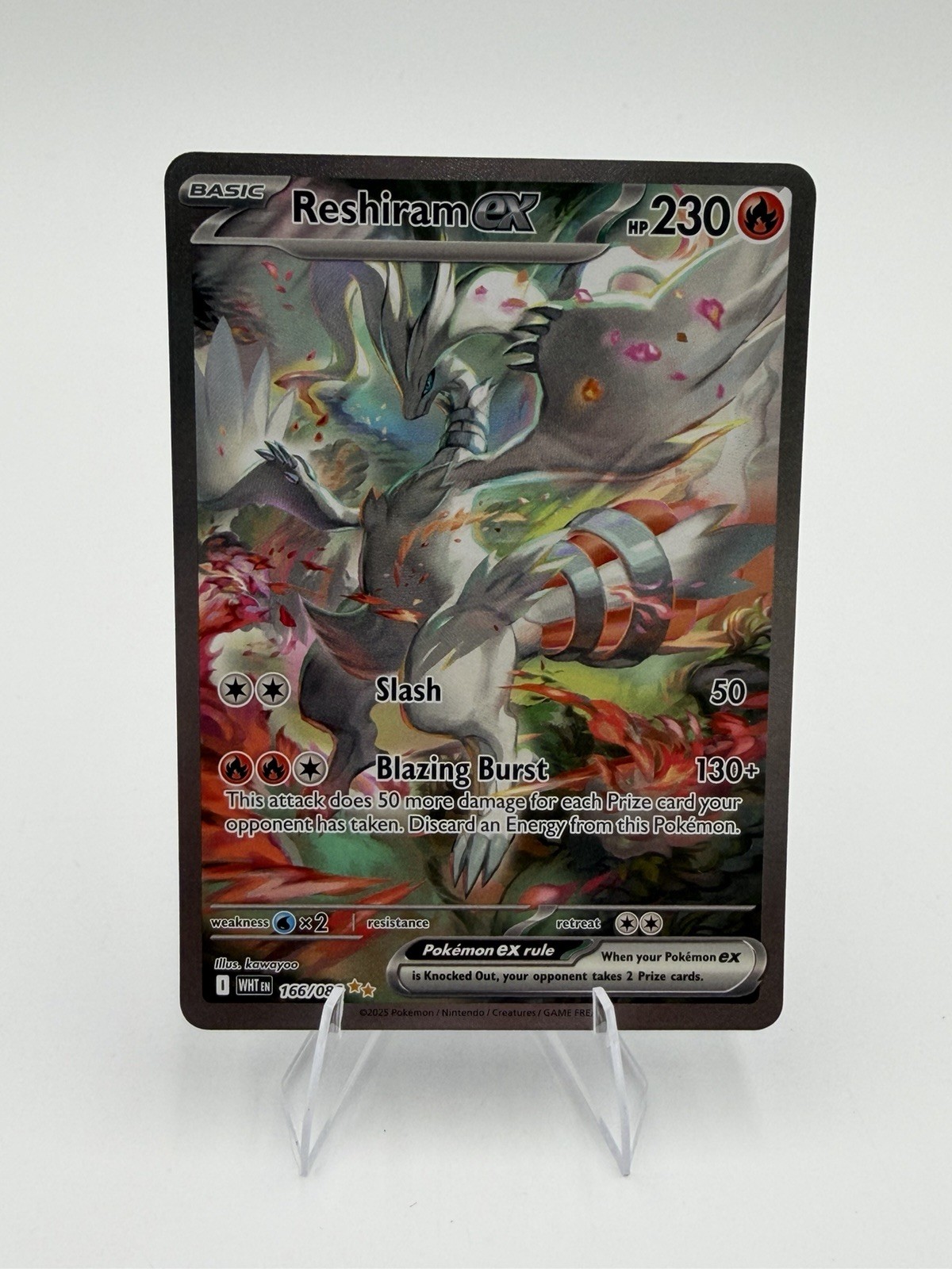 Reshiram EX 166/086 Holo Special Illustration Rare Pokémon White Flare NM Reshiram EX 166/086 Holo Special Illustration Rare Pokémon White Flare NM