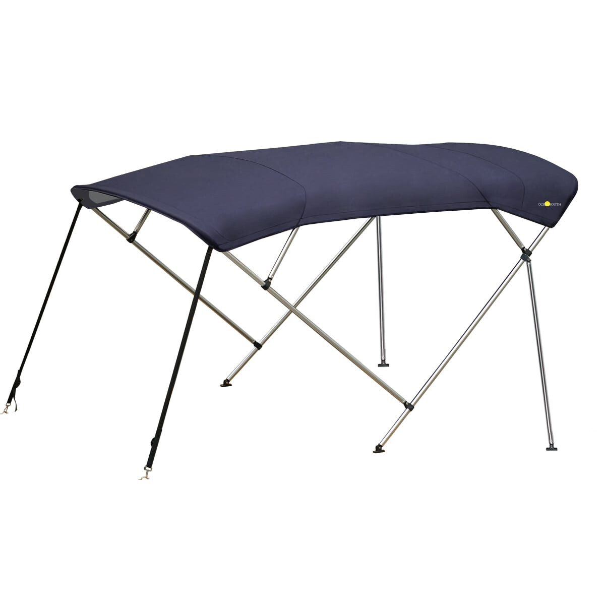 BIMINI TOP 4 Bow Boat Cover 8ft Long With Rear Poles
