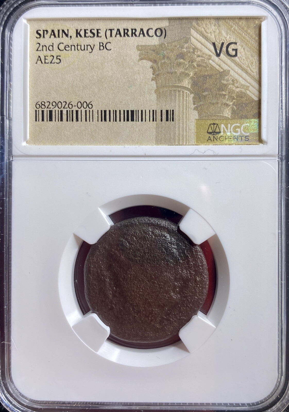 Ancient Cessetani People 150BC-100BC Celtic Iberian Coin Kese NGC Graded Rare