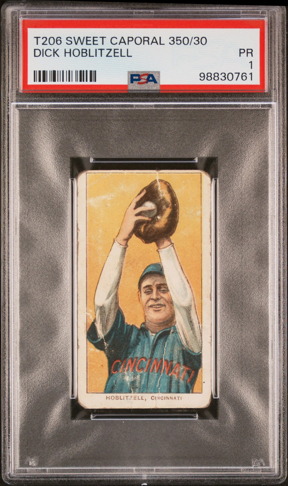 1909-11 T206 Sweet Caporal 350/30 Dick Hoblitzell PSA 1 1909-11 T206 Sweet Caporal 350/30 Dick Hoblitzell PSA 1