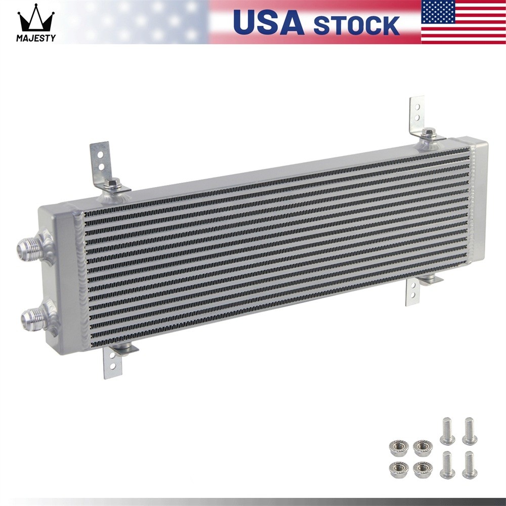 Universal Dual Pass Bar & Plate Oil Cooler Large - Silver Core:18.5
