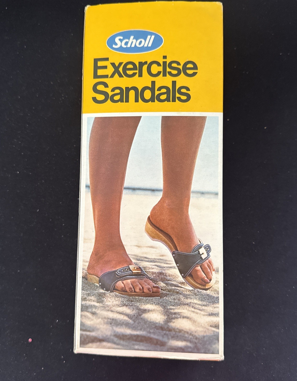 Dr Scholls Vintage 1977 Wooden Exercise Sandals Blue Size 8 NIB Dr Scholls Vintage 1977 Wooden Exercise Sandals Blue Size 8 NIB