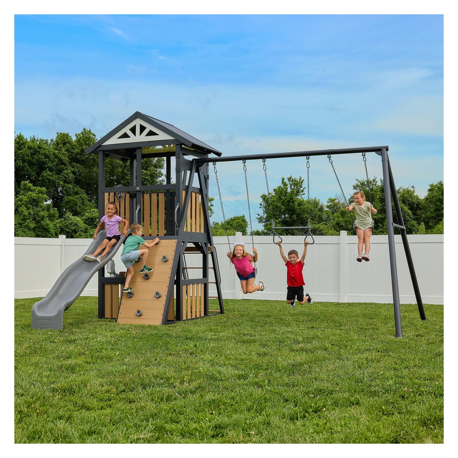 Backyard Discovery Atlas Steel Swing Set - Not Ship AK & HI