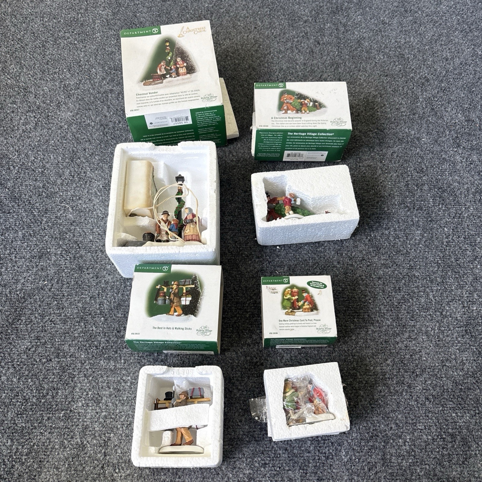 Lot Of 4 Department 56 PEOPLE VENDORS ACCESSORIES Heritage Dickens Village Lot Of 4 Department 56 PEOPLE VENDORS ACCESSORIES Heritage Dickens Village