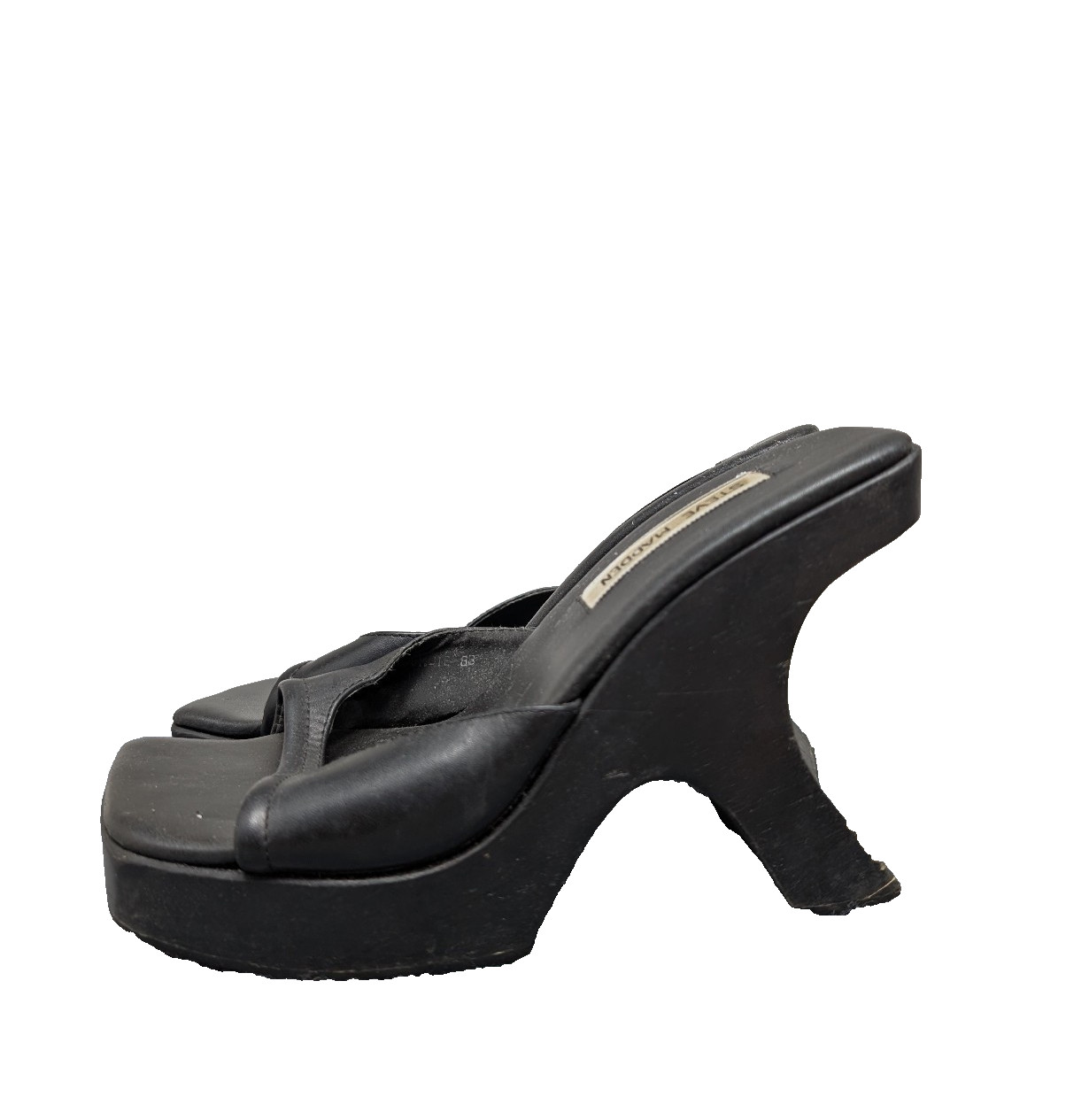 Steve Madden Heels Women 8 Vintage Y2K Platform 90s Black Square Toe Avant Garde Steve Madden Heels Women 8 Vintage Y2K Platform 90s Black Square Toe Avant Garde