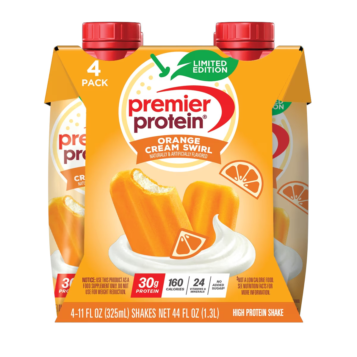 Premier Protein Shake, Orange Cream Swirl, 30g Protein, 11 fl oz, 4 Ct Premier Protein Shake, Orange Cream Swirl, 30g Protein, 11 fl oz, 4 Ct