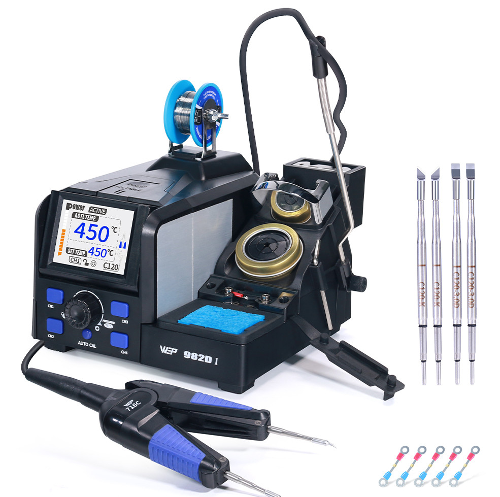WEP 982D-I 80W Hot Tweezer Soldering Station SMT SMD Digital Desoldering Rework